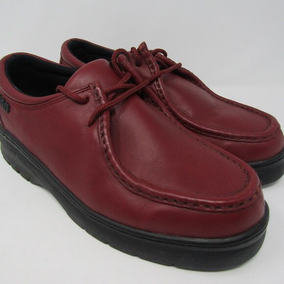 Stacy Adams SAO Men\'s Size 11M Red Leather Platform Lace-Up Casual Oxford Shoes